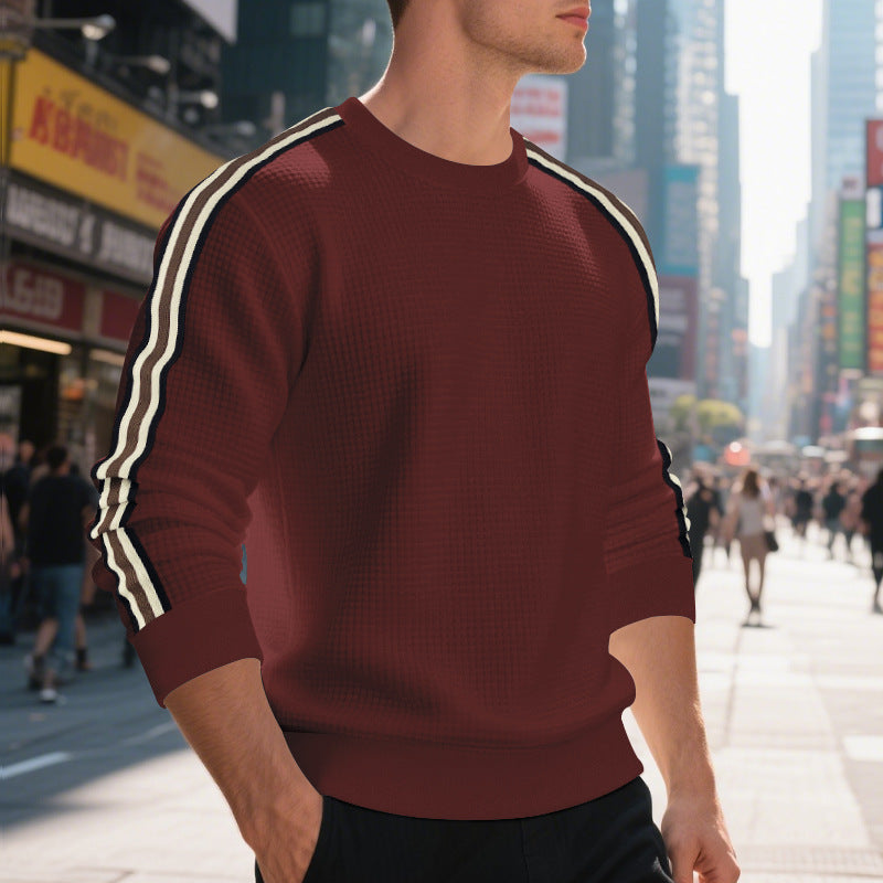 Herren Sweatshirt Sportlich Streifen Modern
