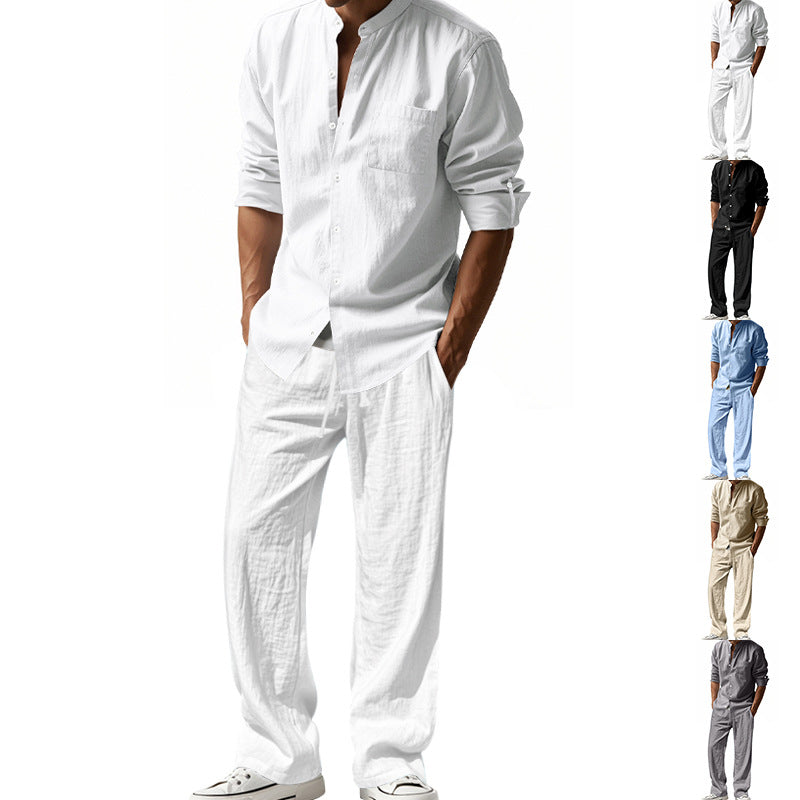 Herren Leichtes Hemd- und Hosen-Set Sommer Modern - BerlinGlamour