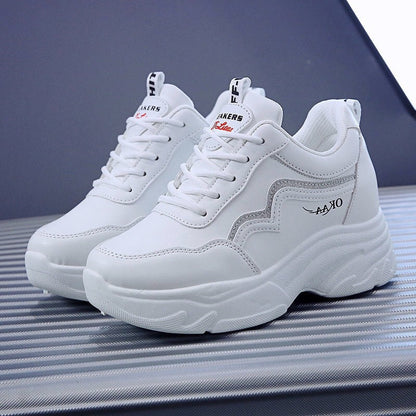 Damen Sneaker Sportlich Plateau atmungsaktiv