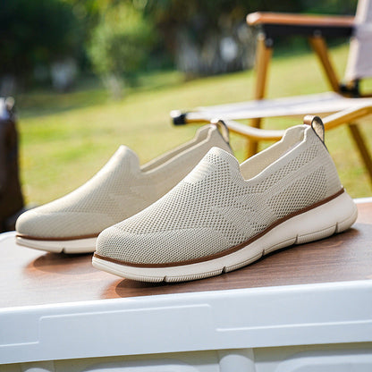 Damen Sneaker Atmungsaktiv Slip-On mit rutschfester Sohle Schwarz