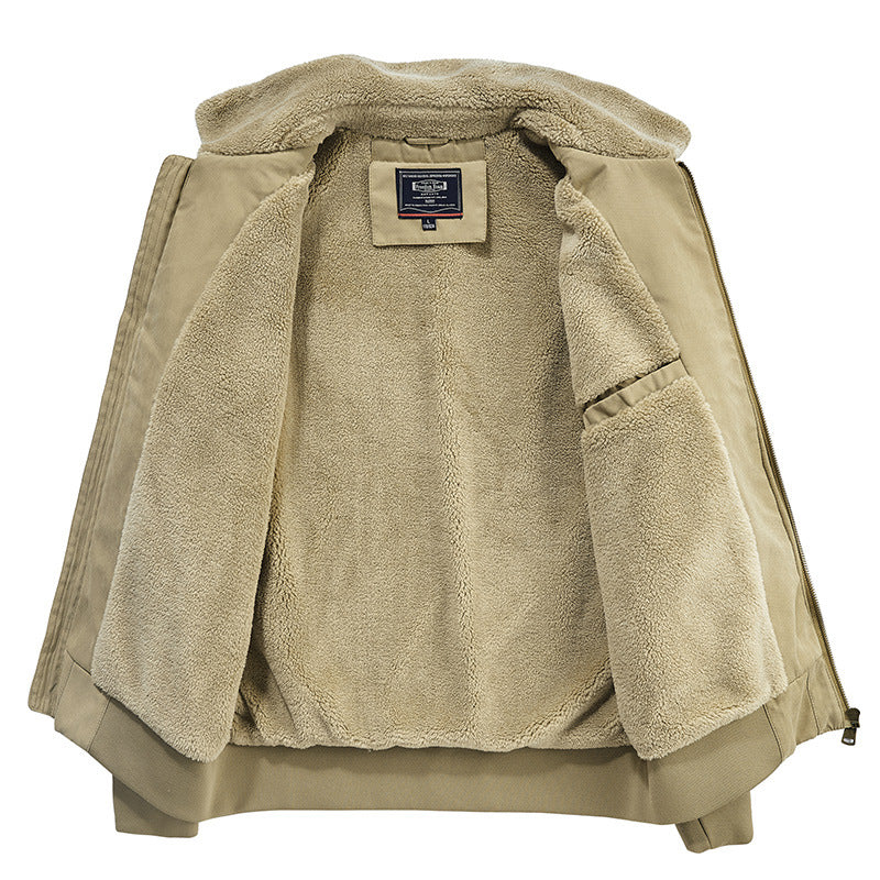 Herren Übergangsjacke Warm Sherpa-Futter Outdoor