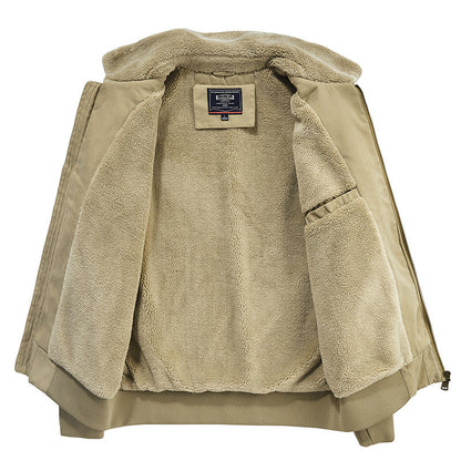 Herren Übergangsjacke Warm Sherpa-Futter Outdoor