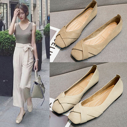 Damen Ballerinas Komfortabel Kreuzriemen Schuhe Modern