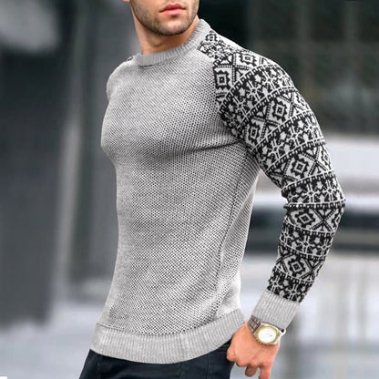 Herren Pullover Strick Grafikmuster Modern Berlin