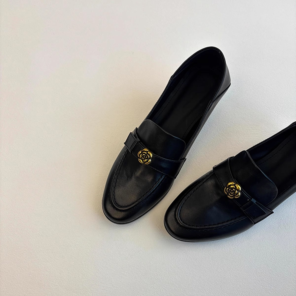 Damen Mokassins mit Schmuck Luxus Elegante Schuhe