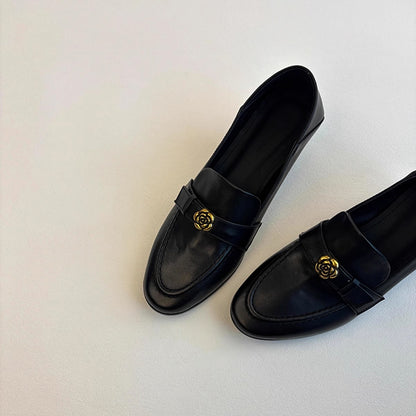 Damen Mokassins mit Schmuck Luxus Elegante Schuhe