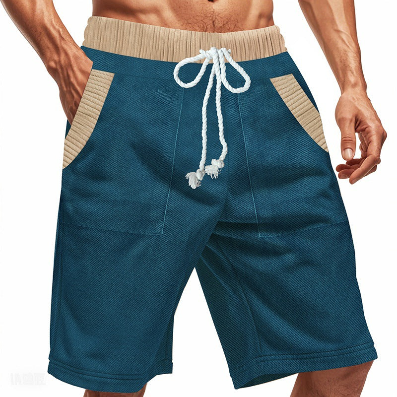 Herren Shorts Lockere Freizeitshorts mit Taschen Sommer
