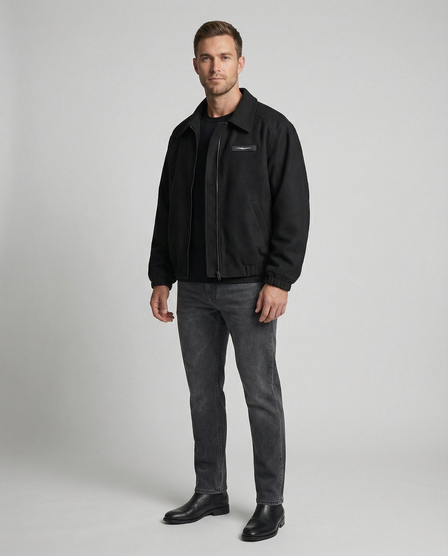 Herren Bomberjacke Khaki Freizeitjacke Vintage Style