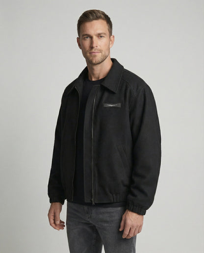 Herren Jacke Khaki Retro Stil Schulterpolster Herbst - BerlinGlamour