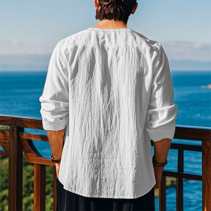 Modernes Langarmshirt mit Schnürung und V-Ausschnitt Berlin-Glamour