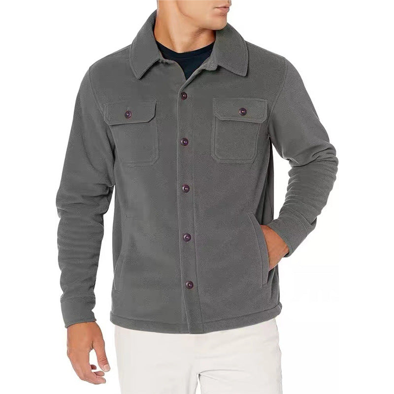 Herren Fleecejacke Warm mit Taschen Modern Sportlich