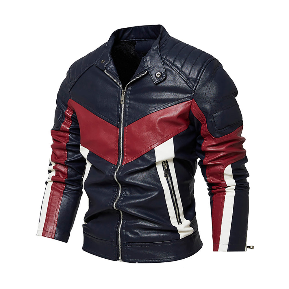 Leder Bikerjacke Herren Stylish Schwarz Ledermantel - BerlinGlamour