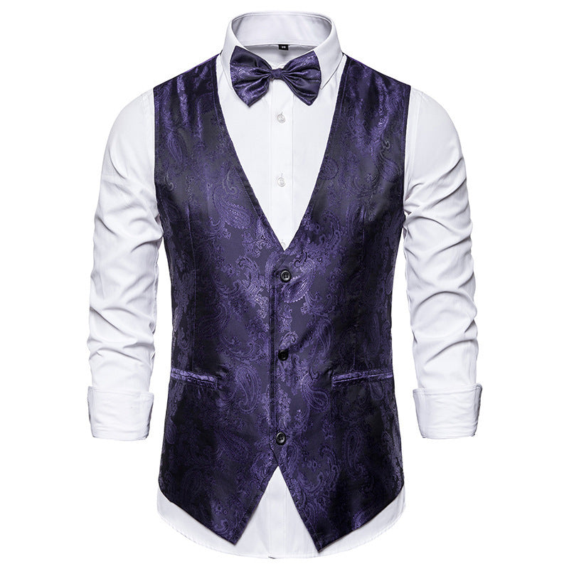 Herren Anzugweste Elegant Paisley Muster Modern