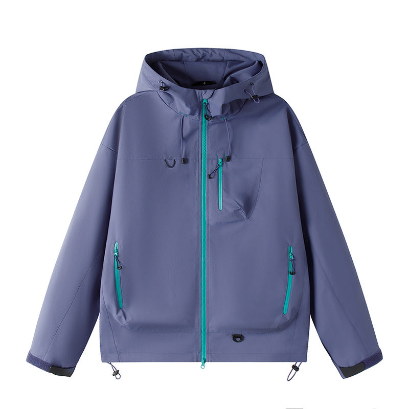 Herren Funktionsjacke Wasserdicht Verstellbare Kapuze