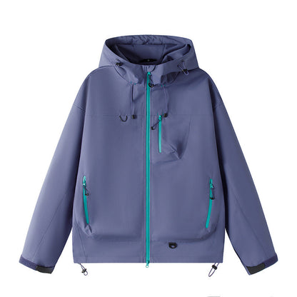 Herren Funktionsjacke Wasserdicht Verstellbare Kapuze
