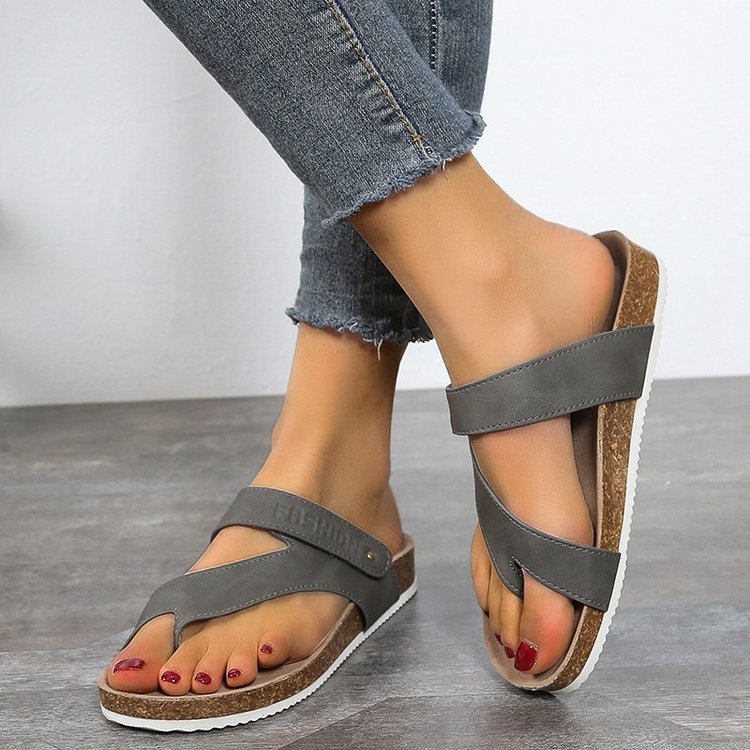 Damen Zehentrenner Komfortabel Kork Design Modern