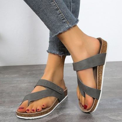 Damen Zehentrenner Komfortabel Kork Design Modern
