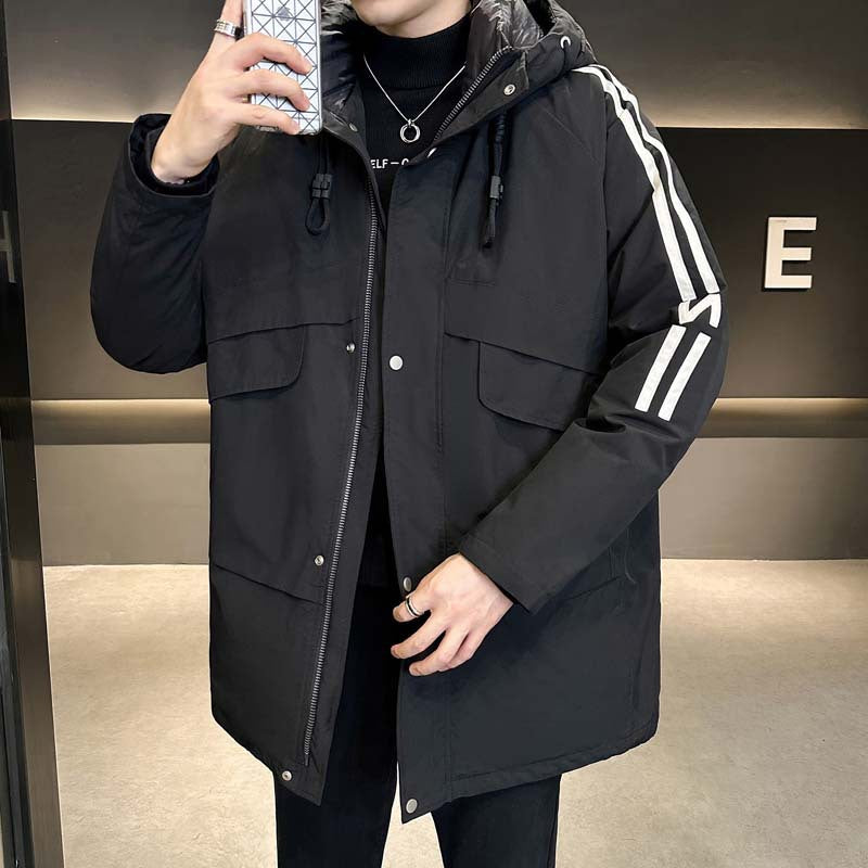 Herren Winterjacke Modern mit Taschen und Hochkragen - BerlinGlamour