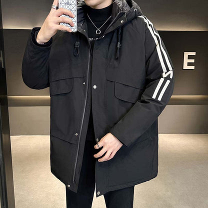 Herren Winterjacke Modern mit Taschen und Hochkragen - BerlinGlamour