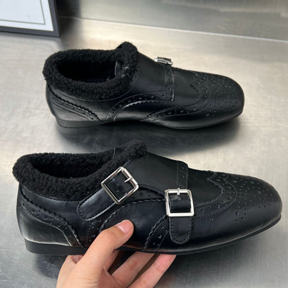 Damen Mokassins Elegant Schnalle Weich