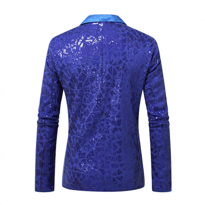 Herren Blazer Glitzernd Festlich Elegant