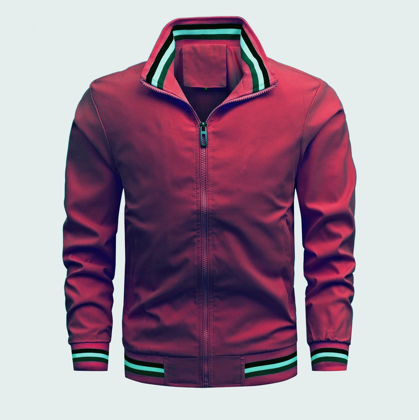 Herren Freizeitjacke Sportlich Modern Stehkragen