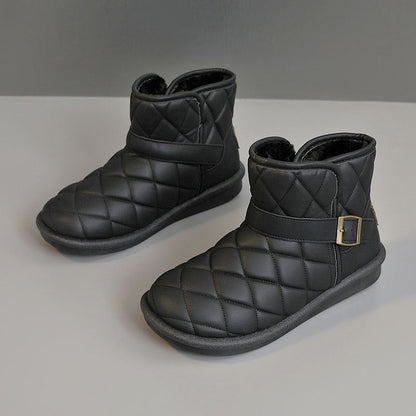 Damen Winterstiefel Warm Isoliert Klettverschluss Modisch