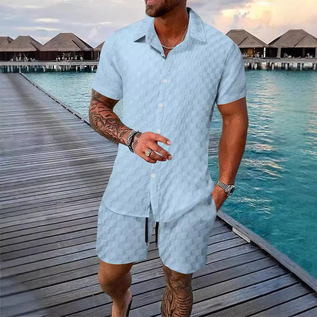 Herren-Hemd Lässig mit Shorts Set Sommer Berlin - BerlinGlamour