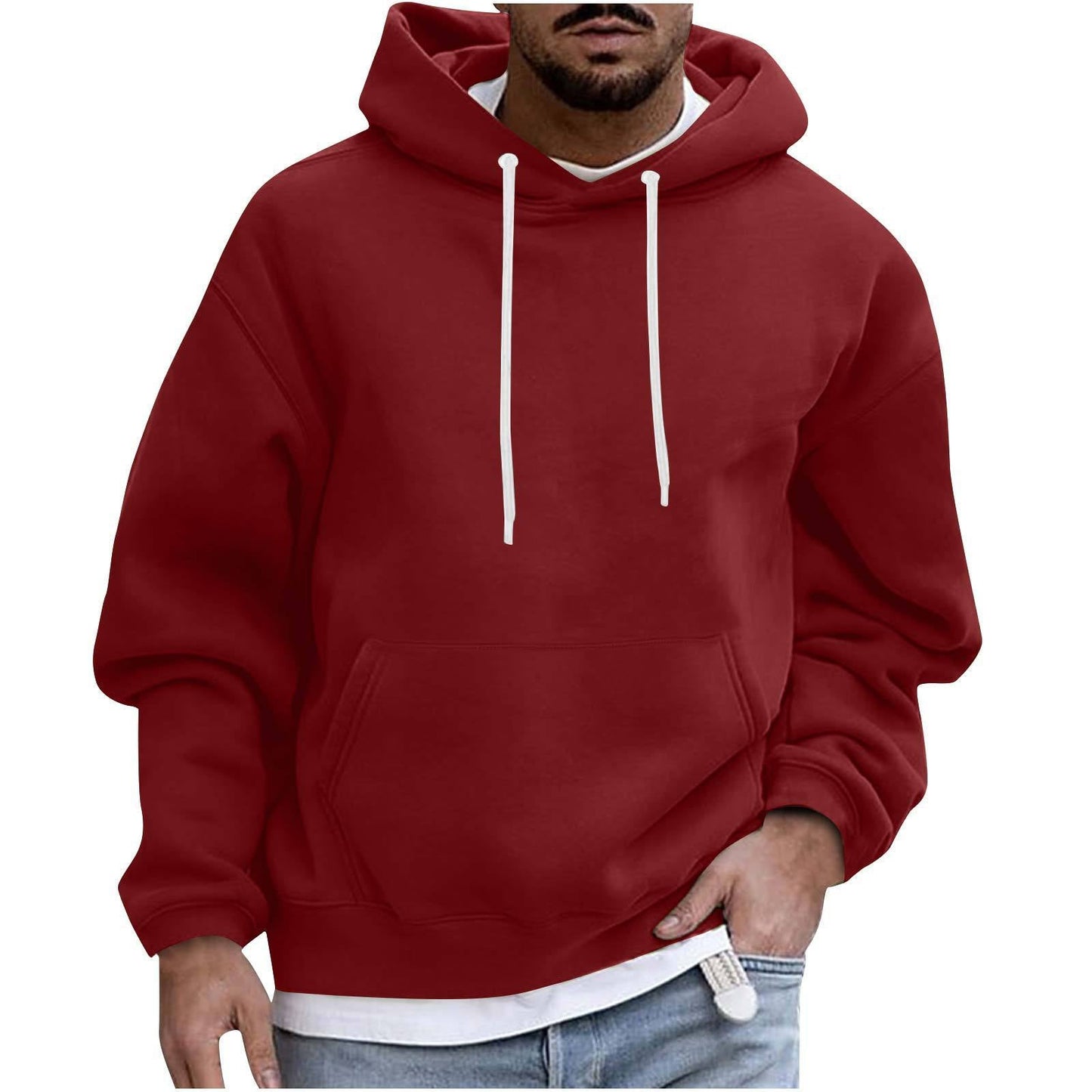 Herren Kapuzenpullover Oversized mit Kängurutasche