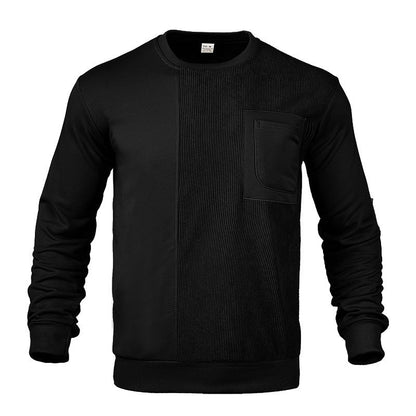 Herren Sweatshirt Modern Strukturiert mit Brusttasche