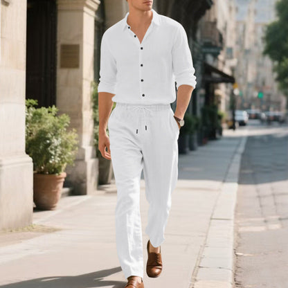 Leichte Sommerhose Herren atmungsaktiv mit verstellbarem Bund