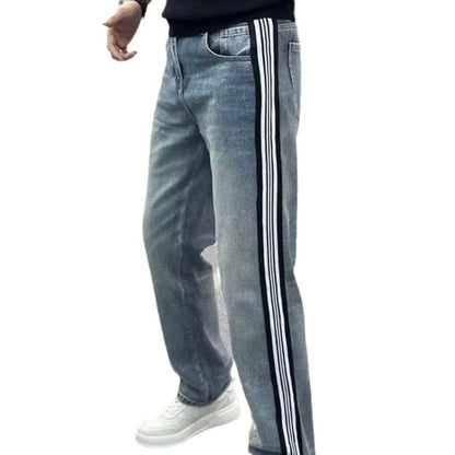 Herren Jeans mit Streifen Modern Slim Fit