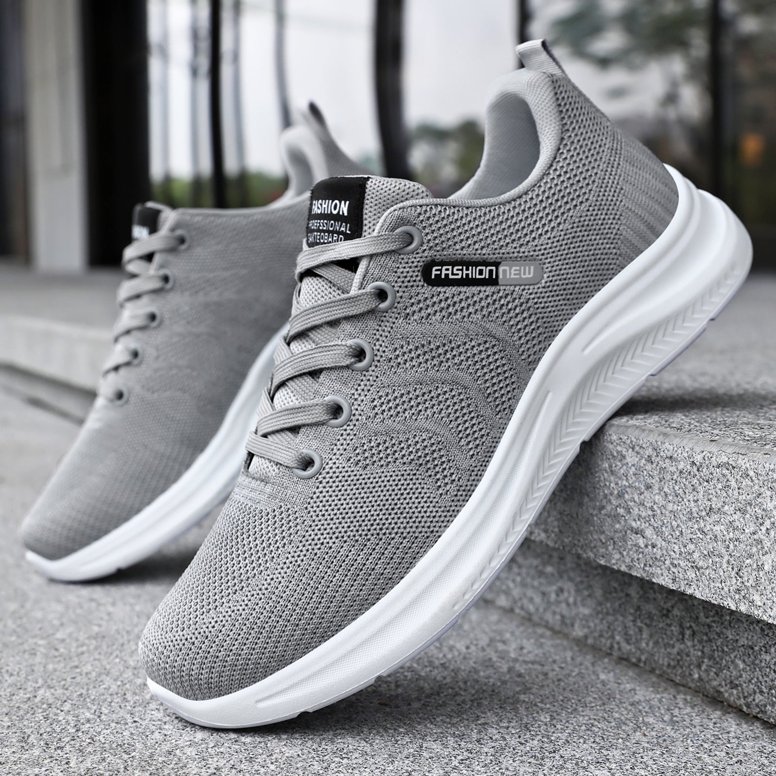 Damen Sneaker Atmungsaktiv Komfort Mesh Weißen - BerlinGlamour