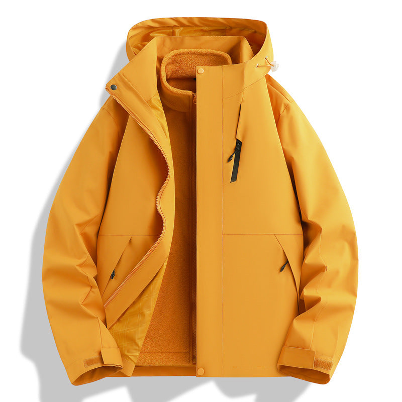Herren Outdoorjacke Wetterfest Isoliert Verstellbar