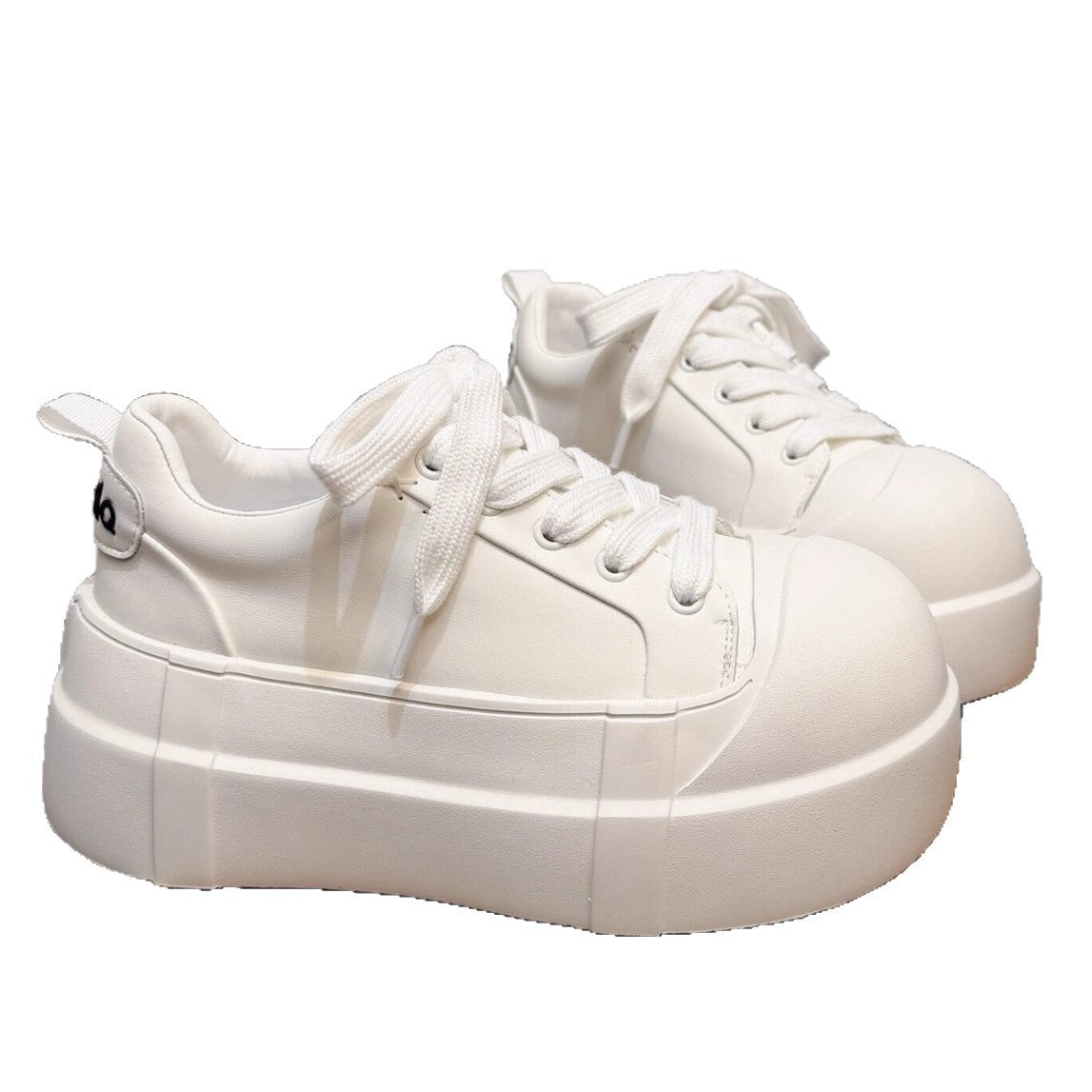 Damen Sneaker Plattformschuhe Hoch mit Gummi Sohle Mode