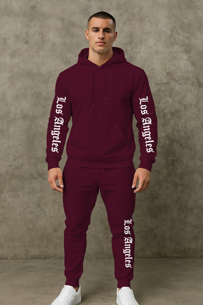 Sportlicher Herren Hoodie Jogginganzug Set Grau
