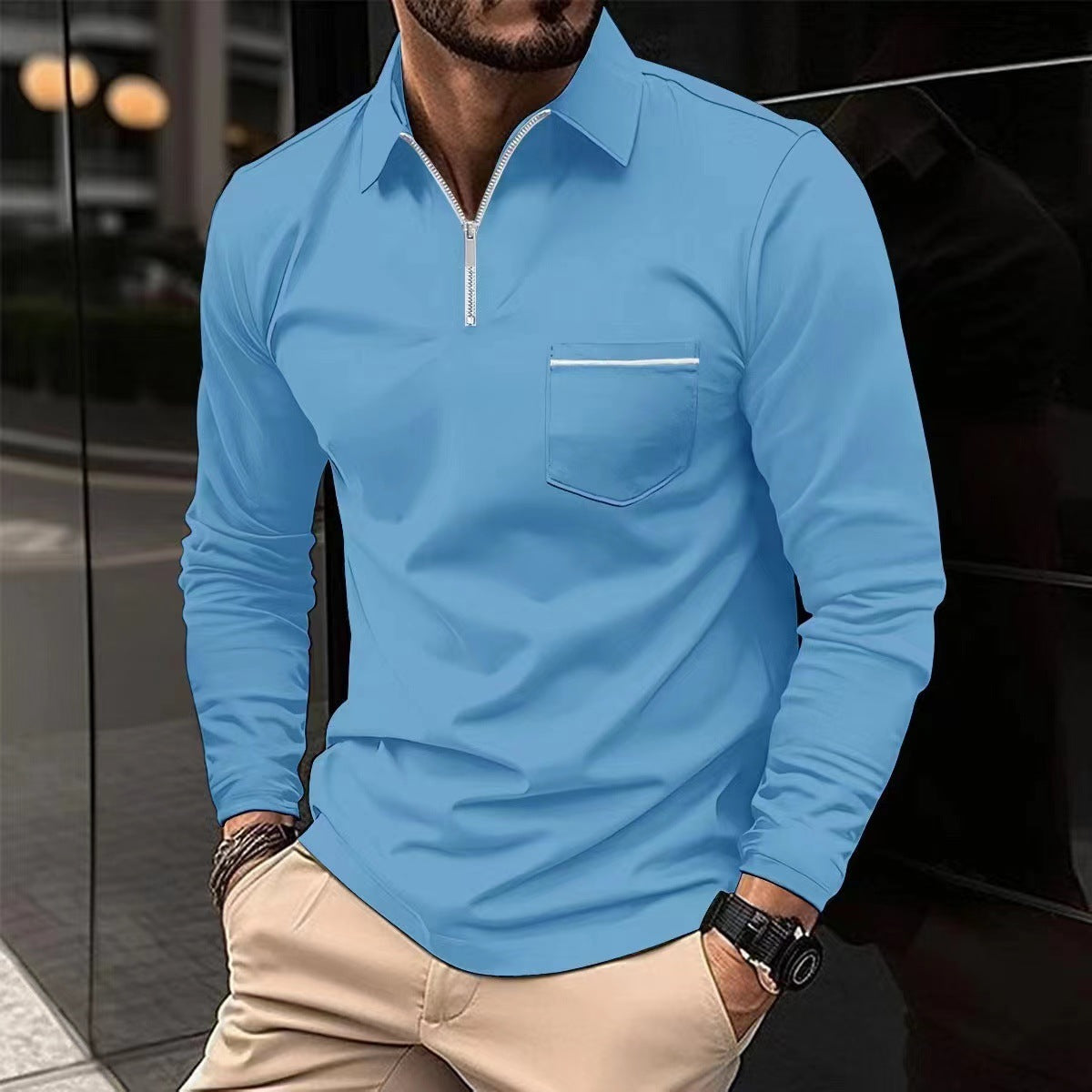 Herren Poloshirt Elegant Kurzarm Berlin Style