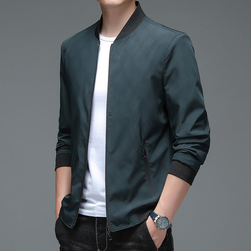 Herren Bomberjacke Modern mit Strukturdesign Schwarz - BerlinGlamour