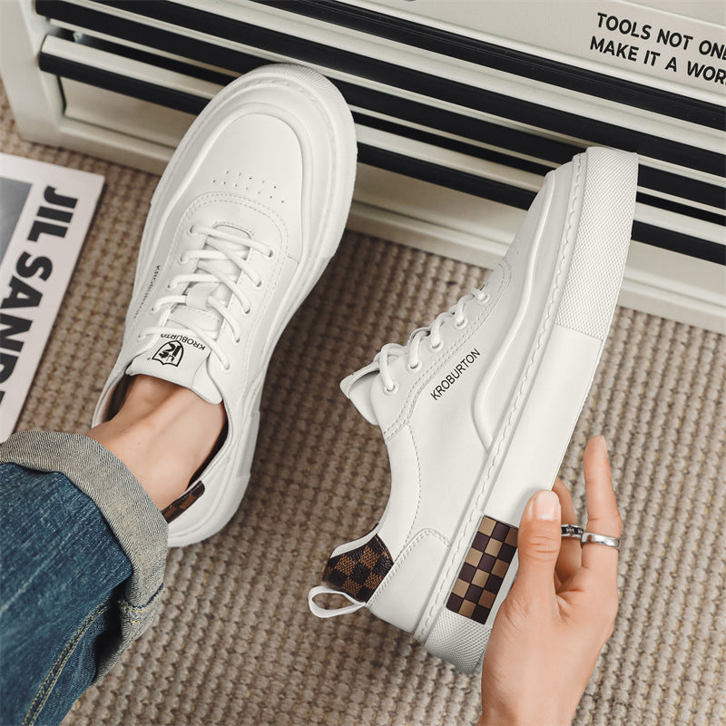 Damen Sneaker Sportlich Laufsohle Dämpfung Leder