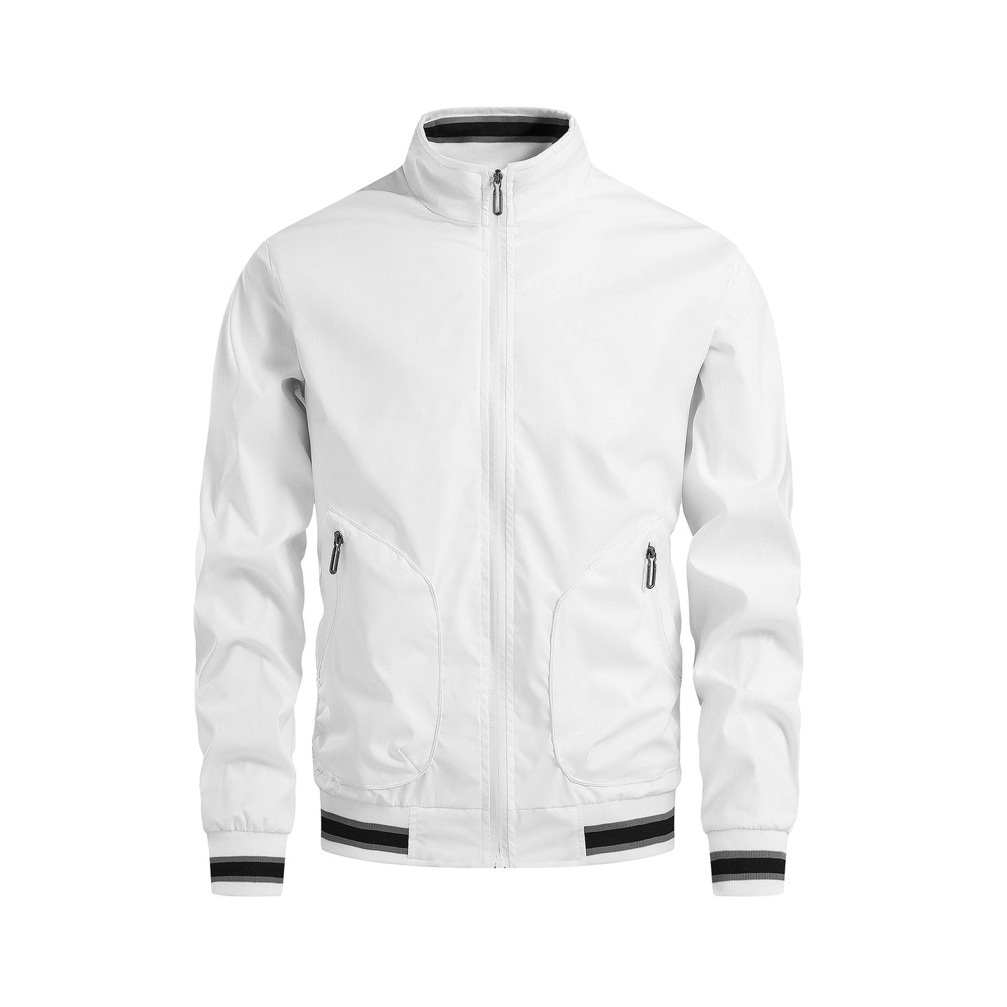 Herren Übergangsjacke Sportlich Reißverschluss Taschen Warm