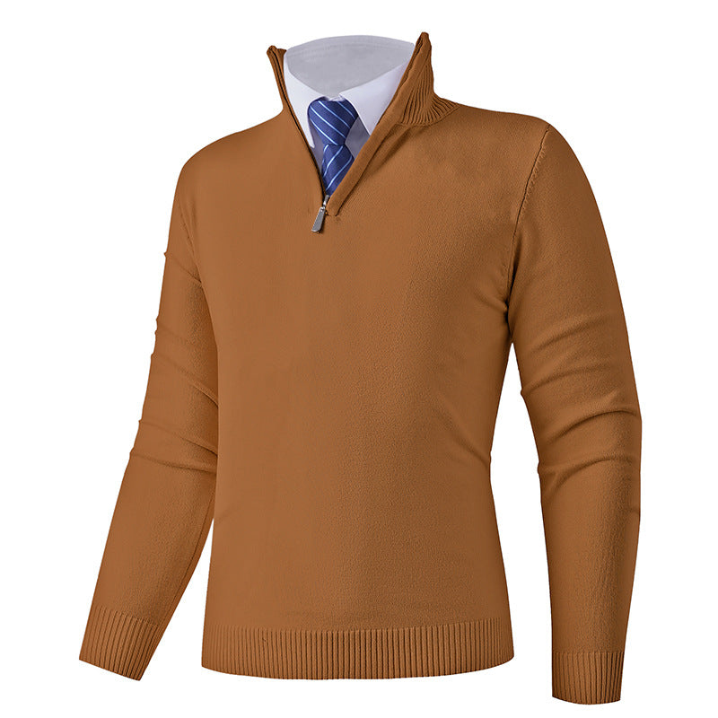 Herren Stehkragenpullover Eleganter Reißverschluss Pullover Modern