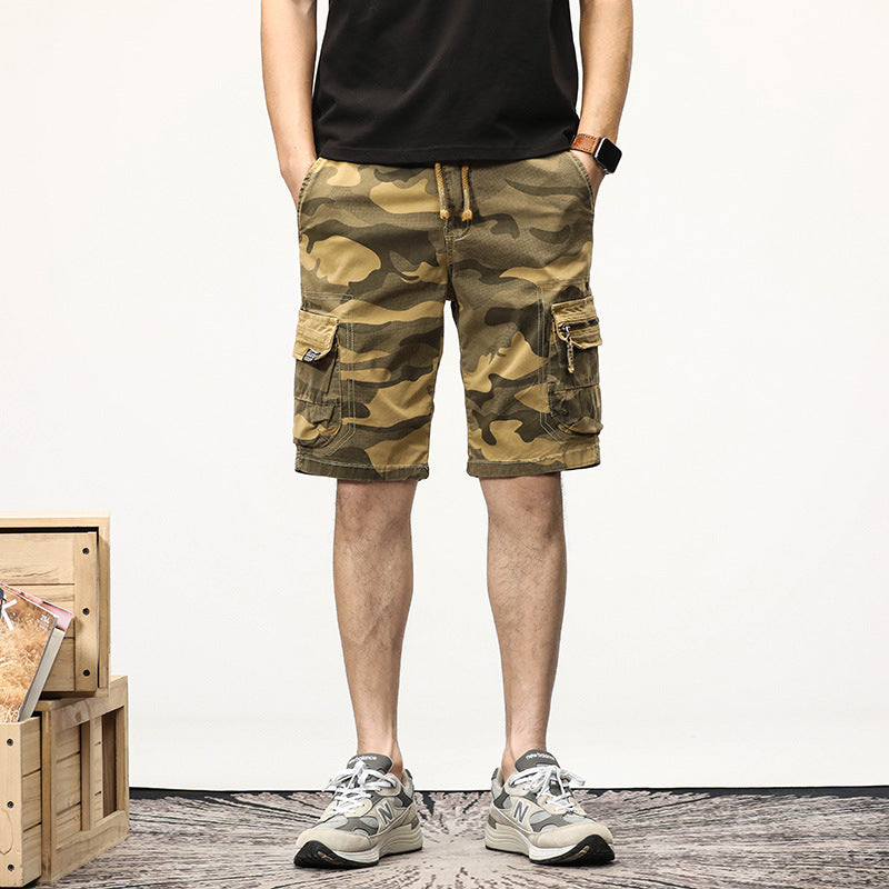 Herren Cargoshorts Camouflage Freizeit Shorts Bequem Verstellbar - BerlinGlamour