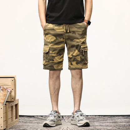 Herren Cargoshorts Camouflage Freizeit Shorts Bequem Verstellbar - BerlinGlamour