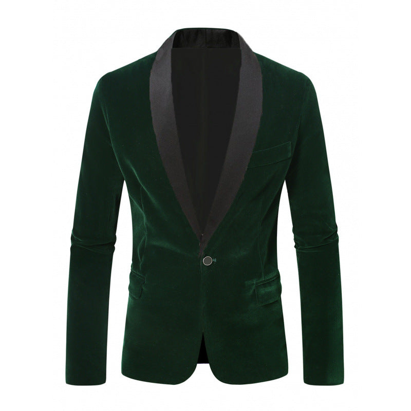 Herren Blazer Samt Elegant Revers Schnitt