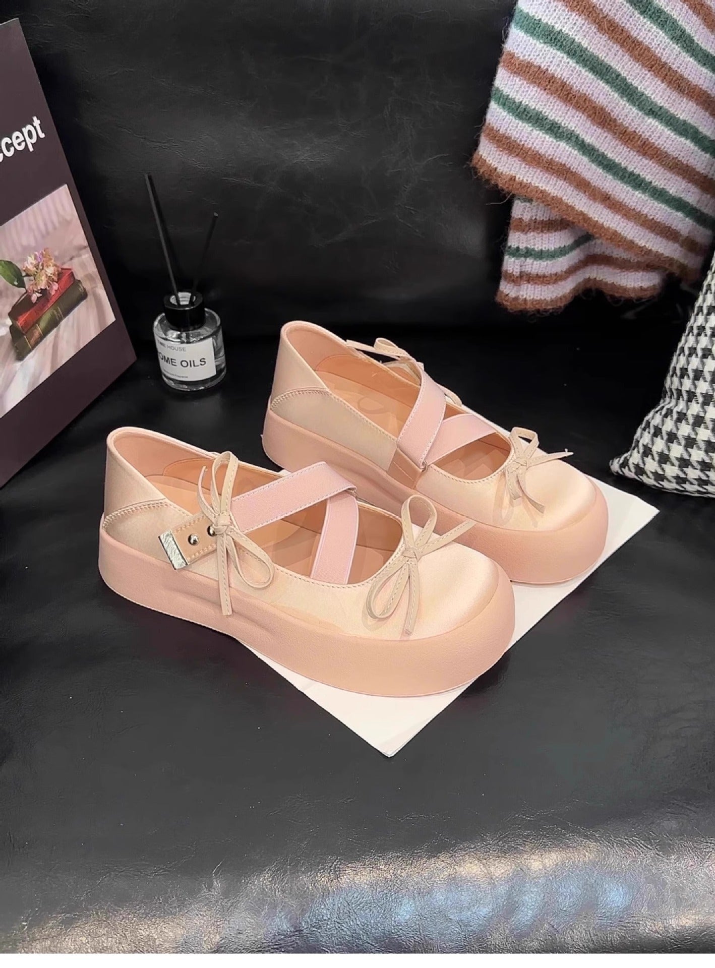 Damen Ballerinas Bequem Elastisch Farbenfroh Comfort Schuhe