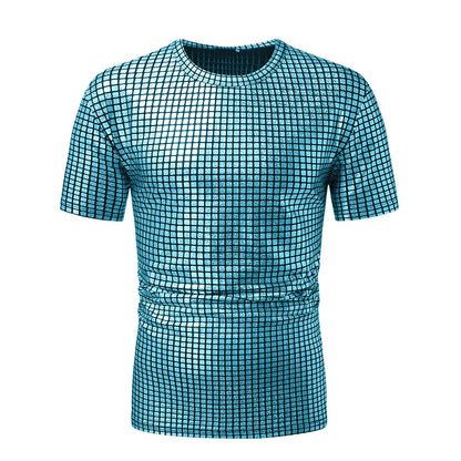 Modisches Herren T-Shirt Kurzarm mit schimmerndem Design