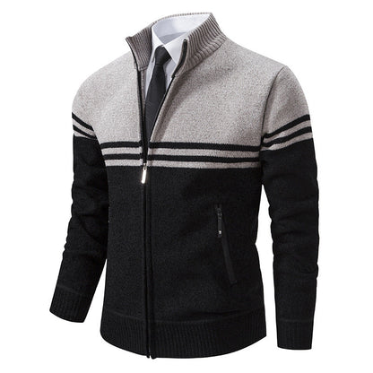 Herren Strickjacke Modisch Sportlich Reißverschluss