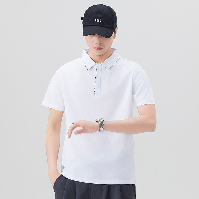 Herren Poloshirt Modern mit Stylishem Kragen Design