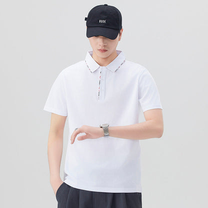 Herren Poloshirt Modern mit Stylishem Kragen Design