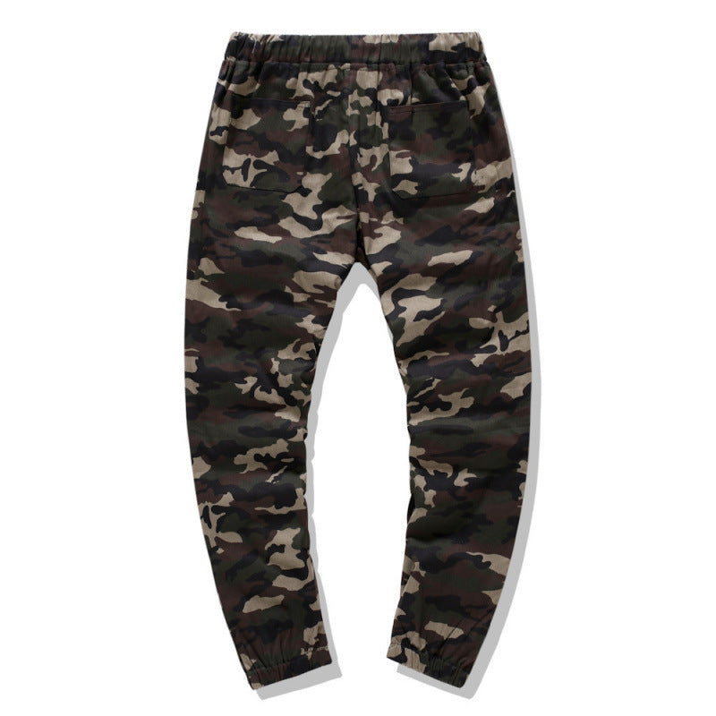 Herren Cargohose Camouflage Stretch Bund Modern